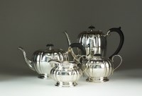 Lot 74 - A four piece silver tea and coffee service,...