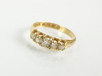 Lot 93 - An 18ct gold Victorian five stone graduated...