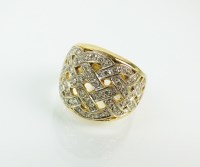 Lot 154 - A diamond dress ring, designed as a tapering...