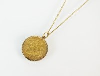 Lot 157 - A Victorian half sovereign pendant, dated 1895,...