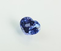 Lot 168 - A loose heart shaped faceted tanzanite,...