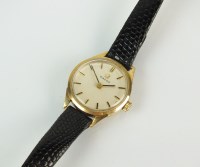 Lot 217 - A Lady's 9ct gold Omega wristwatch, the...