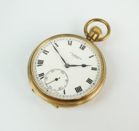 Lot 225 - A Gentleman's 9ct gold J W Benson open face...