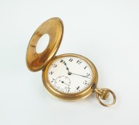 Lot 234 - A Gentleman's 9ct gold half hunter pocket...