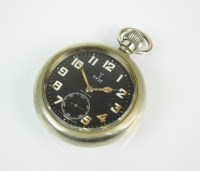 Lot 242 - A Zenith military watch, the black circular...