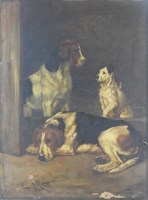 Lot 263 - Wright Barker (1863-1941) Foxhounds and a...