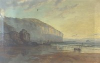 Lot 274 - John Syer RI (1815-1885) Fishing boats on the...