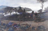 Lot 300 - James Hey Davies (1844-1926) Gossips, signed...