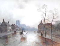 Lot 346 - James Walter Gozzard (1888-1950) Nightfall,...