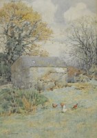 Lot 360 - Alfred Adams (late 19th century) Chickens...