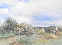 Lot 372 - David Bates (1840-1921) Gathering the bracken...