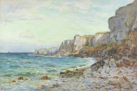 Lot 375 - Tom Clough (1867-1943) Coastal view from North...