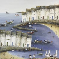 Lot 419 - Rebecca Lardner Seafarers, signed lower left,...