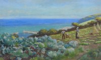Lot 431 - Arthur Hughes (1832-1915) Above Newlyn, signed...
