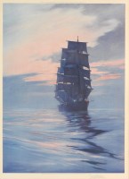 Lot 444 - After Montague Dawson (1890-1973) Three masted...