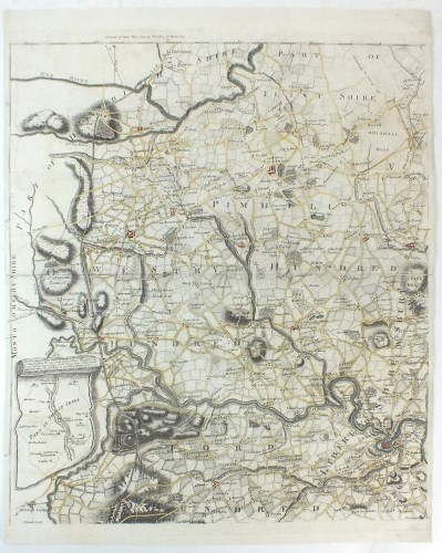 Lot 490 - Rocque (John) Map of Salop, printed in 4...