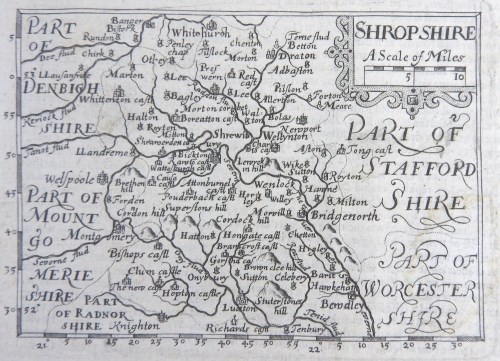 Lot 496 - Bill (J) Shropshire, 1626, a rare map from an...