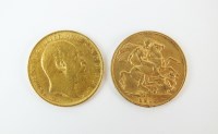 Lot 577 - Two Edward VII sovereigns, dated 1907 and 1910...