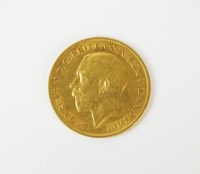 Lot 599 - A George V half sovereign, dated 1911