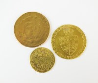 Lot 612 - A George III half spade guinea, dated 1788, a...