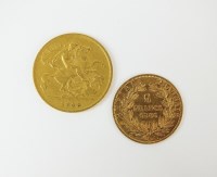 Lot 613 - A George V half sovereign, dated 1913,...