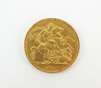 Lot 618 - A George V sovereign, dated 1909, together...