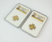 Lot 652 - United States of America, two $5 gold coins,...