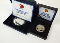 Lot 663 - A Jersey £10 silver 5oz proof poppy coin,...