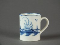 Lot 10 - A Caughley toy mug, circa 1780-90, painted...
