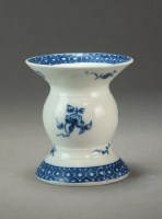 Lot 25 - A Caughley pounce pot transfer-printed with...