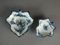 Lot 67 - A Caughley pickle leaf dish transfer-printed...