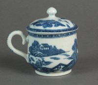 Lot 87 - A Caughley custard cup with cover...