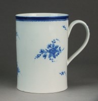 Lot 122 - A Caughley mug painted with the Salopian Sprig...