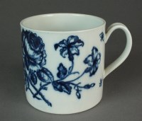 Lot 124 - A Caughley porter mug transfer-printed with...