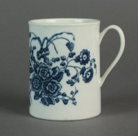 Lot 126 - A Caughley mug transfer-printed in the...