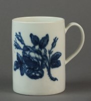 Lot 129 - A very rare Caughley mug transfer-printed with...