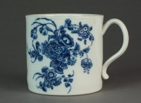 Lot 139 - A Caughley porter mug transfer-printed in the...