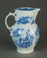 Lot 162 - A Caughley mask head cabbage leaf jug, circa...