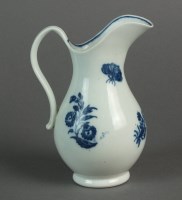 Lot 175 - A Caughley ewer form milk jug transfer-printed...