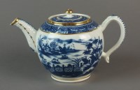 Lot 240 - A Caughley teapot and cover, circa 1784-90,...