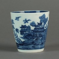 Lot 248 - A Caughley beaker transfer-printed in the...