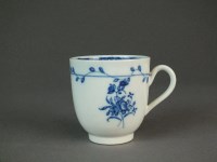 Lot 254 - A Caughley coffee cup painted in the very rare...