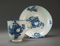 Lot 261 - A Caughley coffee cup and saucer...