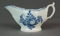 Lot 278 - A Caughley sauce boat transfer-printed with...