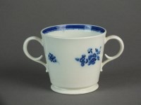 Lot 288 - A Caughley twin handled Caudle-style cup...