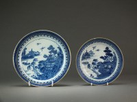 Lot 296 - A Caughley bread and butter plate, or large...