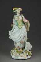 Lot 368 - A Chelsea porcelain figure of a female...