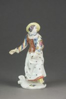 Lot 371 - A Bow porcelain model of Columbine from the...