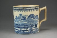 Lot 382 - Steam Train Interest; A Staffordshire blue and...