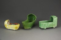 Lot 394 - Two late 18th century green glazed child's...